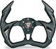 Simoni Racing Χ5 Stealth Polyurethane Three Spoke Car Steering Wheel with 35cm Diameter Black/Black