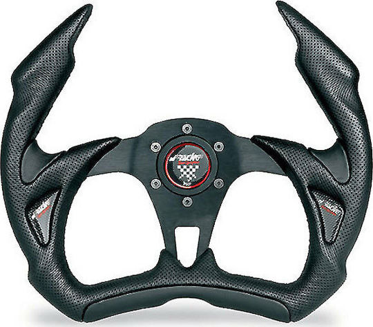 Simoni Racing Χ5 Stealth Polyurethane Three Spoke Car Steering Wheel with 35cm Diameter Black/Black