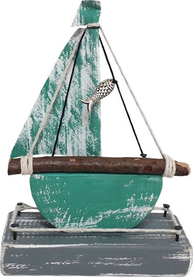 Kapadakis Wood Art Vapor Decorativ Lemn Verde 11x6x5cm 1buc