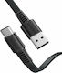 Ugreen Flat USB 2.0 Cable USB-C male - USB-A male Black 1m (10972)