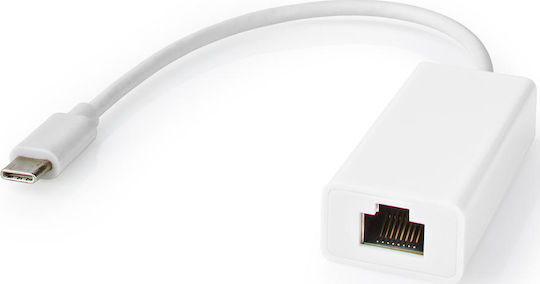 Nedis CCGT64952WT02 Αντάπτορας Δικτύου USB-C με Ενσύρματη Σύνδεση Gigabit Ethernet