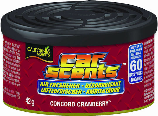 California Scents Air Freshener Can Console/Dashboard Car Scents Concord Cranberry 42gr