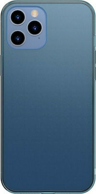 Baseus Frosted Glass Flexible Frame Umschlag Rückseite Silikon Blau (iPhone 12 Pro Max) WIAPIPH67N-WS03