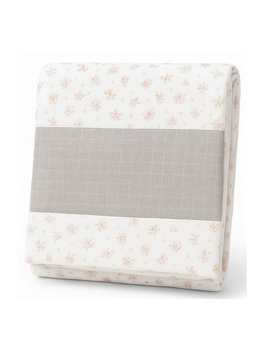 Kikka Boo Flowers Πάνα Αγκαλιάς από Μουσελίνα Πολύχρωμο 70x75εκ.