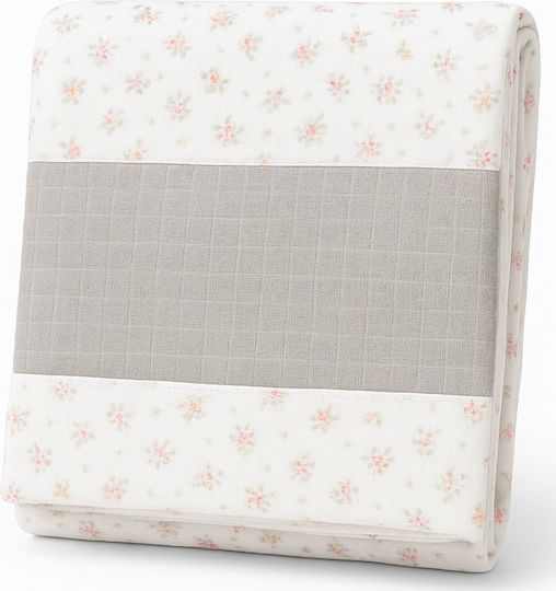 Kikka Boo Flowers Πάνα Αγκαλιάς από Μουσελίνα Πολύχρωμο 70x75εκ.