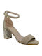 Nitro Fashion Women's Sandals 1260 with Ankle Strap Beige