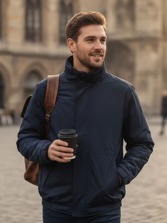 Dover TRW297 Men's Winter Jacket Waterproof Navy Blue