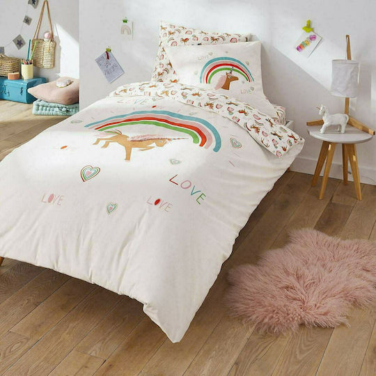 La Redoute Interieurs Cearșaf Single Potrivit Bumbac Licorne 90x190cm