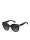 Marc Jacobs Women's Sunglasses with Black Tartaruga Plastic Frame and Black Gradient Lens MJ1011/S 807/9O