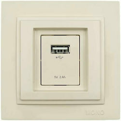 Mono Electric Despina Χωνευτή Πρίζα με 1 Θύρα U...