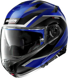 Nolan N100-5 Plus Overland N-Com Flip-Up Helmet with Sun Visor ECE 22.05 37 Cayman Blue