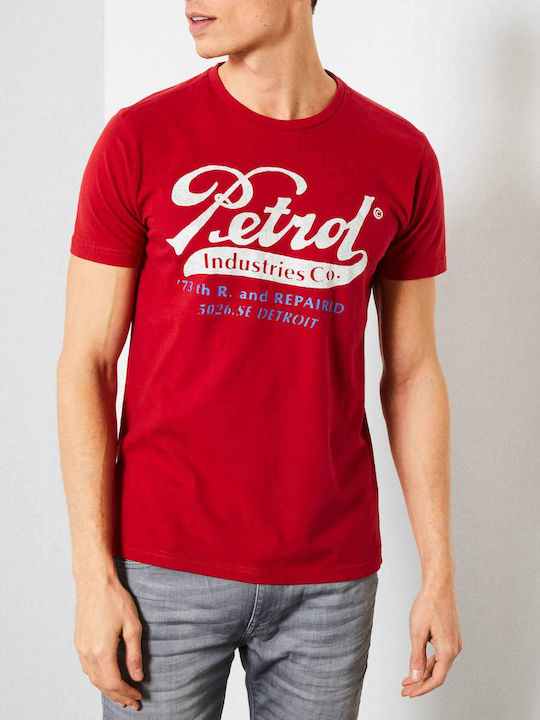 Petrol Industries T-shirt Bărbătesc cu Mânecă Scurtă Roșu M-1020-TSR601-3061