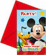 Procos Покани Mickey 6бр 81513Игриви покани с Мики Маус - 6 броя