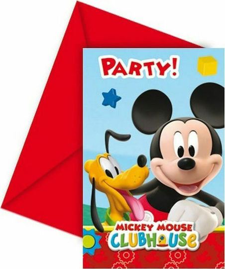 Procos Покани Mickey 6бр 81513Игриви покани с Мики Маус - 6 броя