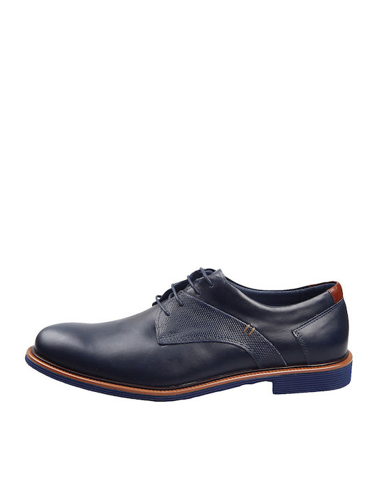 Verraros Men's Leather Casual Shoes Blue