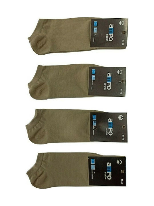 Ampo Socks 300 Ανδρικές Μονόχρωμες Κάλτσες Μπεζ...