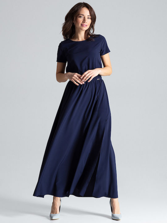 Lenitif L042 Maxi Dress Navy Blue