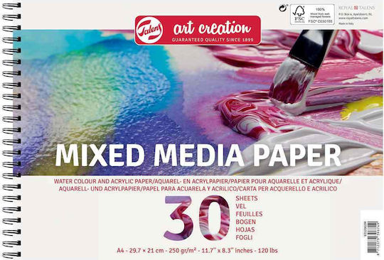 Royal Talens Sketch Pad Art Creation Mix Media Paper A4 30 sheets