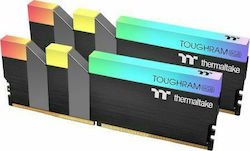 Thermaltake Toughram RGB 64GB DDR4 RAM cu 2 module (2x32GB) și Viteză 3600 pentru Desktop