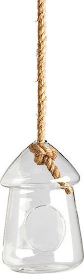 JK Home Decoration Διακοσμητική Γυάλα Κήπου Γυάλινη Μανιτάρι με Άνοιγμα 15x23cm 15x23εκ. 55117