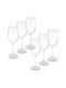 White wine glasses 6 pieces crystal Bohemia 230 ml