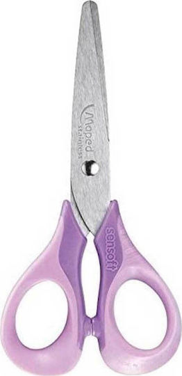 Maped Sensoft Children's Scissors for Crafts 13cm with Metallic Blade Purple 1pcs