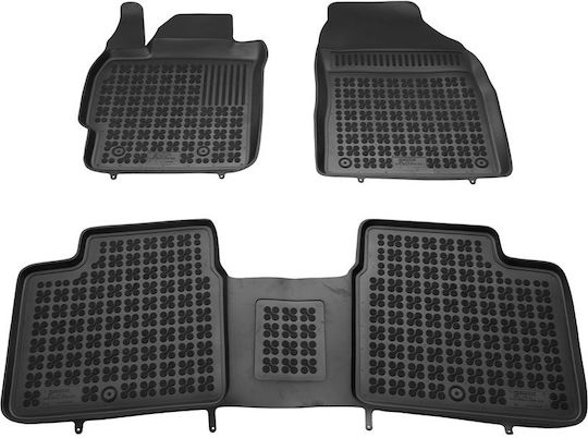 Rezaw Plast Set of Front and Rear Mats 3pcs Tray Type for Toyota Corolla 2013-2017 Black