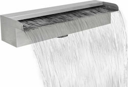 vidaXL Stainless Steel Pool Waterfall L45cm