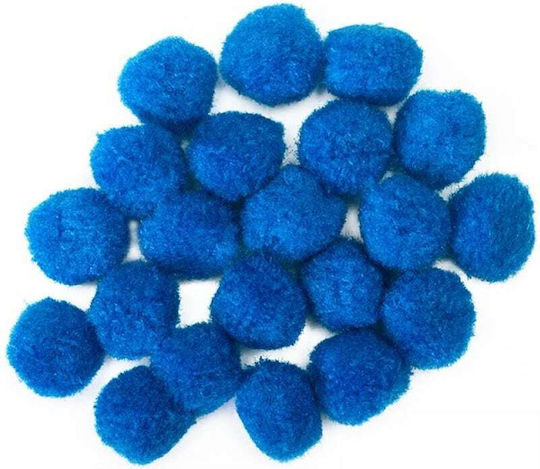 Uni Pap Pom Pom Handwerk Blau Set 20Stück