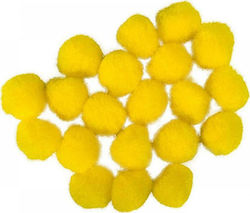 Uni Pap Pom Pom Handwerk Gelb Set 20Stück