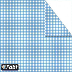 Fabi Cardboard 14560 Double Sided Blue Καρό 50x70cm