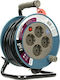Orno Extension Reel Cord 3 x 1mm²/15m Gray
