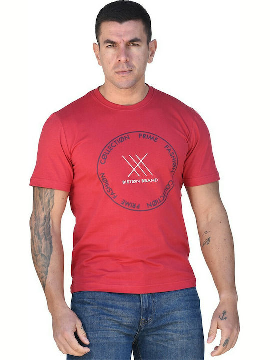 Biston Herren T-Shirt Kurzarm Rot