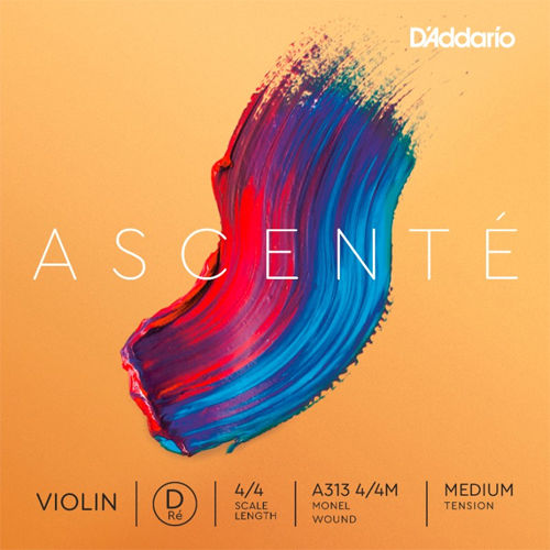 Daddario Single Synthetic Core String for Violin 4/4 Ascente Medium Single D