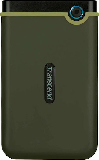 Transcend StoreJet 25M3 USB 3.0 Εξωτερικός HDD 2TB 2.5" Military Green