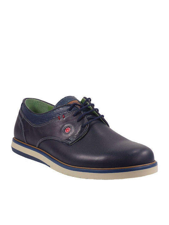 Robinson Men's Leather Casual Shoes Blue