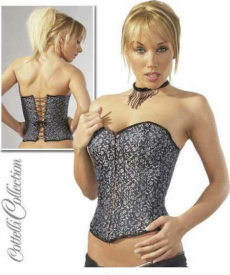 Cottelli Collection Sexy Corset Blue & Silver