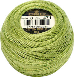 DMC Ață Broderie Cotton Perle No8 Bumbac VERDE 87m