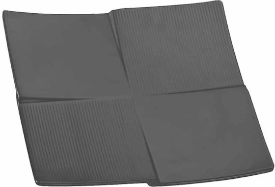 Servewell Platou de Servire Pătrat Plastic Neagră 28x28buc 3buc