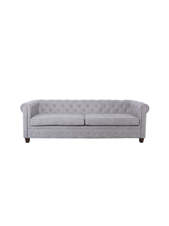 Chesterfield-W Триместен Диван Антик Сив 219x82...