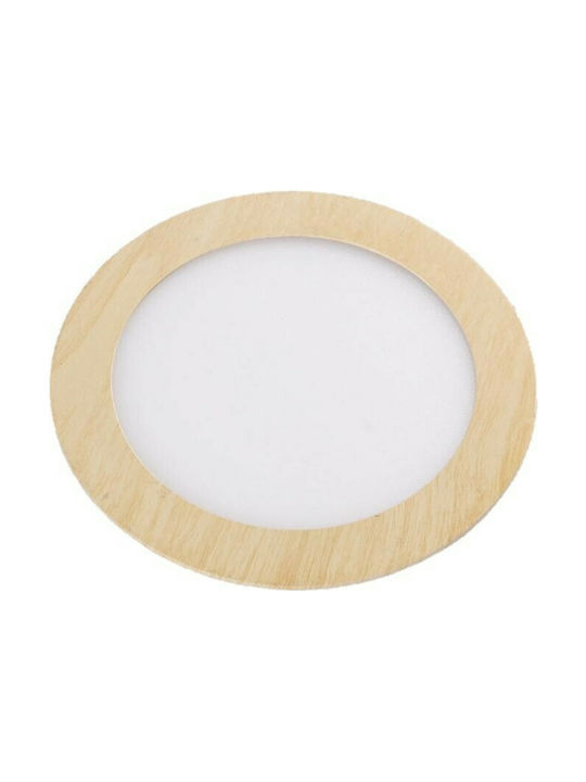 Atman Round Metallic Recessed Spot with Integrated LED and Cool White Light 3W White 8.5x8.5cm. 1pcs