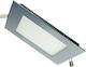 Atman Square Metallic Recessed Spot with Integrated LED and Natural White Light 6W Silver 12x12cm. 1pcs