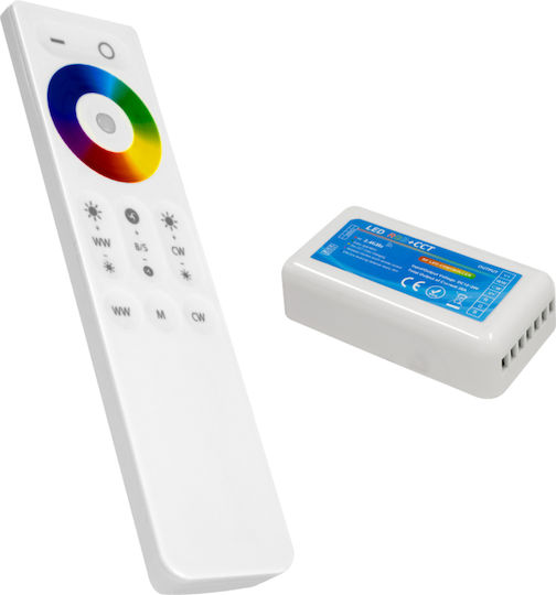 GloboStar Controler RGBW Fără Fir Atingere RF cu Control la Distanță LED Controler RGBW-WW cu Telecomandă 2.4G 12V 240W 24V 480W 73424