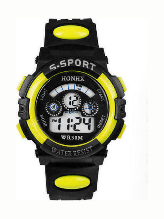 S-Sport Παιδικό Ρολόι 37mm Μαύρο