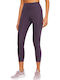 Nike Women's Cropped Running Legging High Waisted Dri-Fit Purple