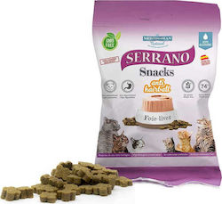 Mediterranean Natural Serrano Snacks Anti Hairball Snack-Leckereien mit Leber Leber für Erwachsene Katzen 50gr