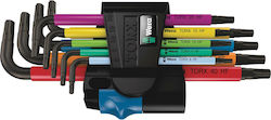 Wera Σετ 9 Κλειδιά Torx σε Σχήμα L 967/9 TX Multicolour HF