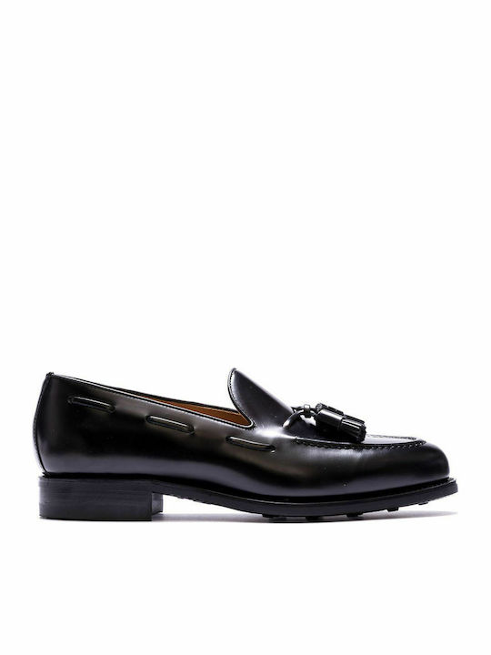Perlamoda 8491 Men's Leather Loafers Black