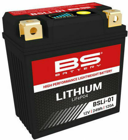 BS Lithium LiFePO4 Литиеви Мотоциклетна батерия 120Спецификация с капацитет 2Ах и 24Wh