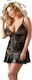 Cottelli Collection Flared Skirt Dress Plus Size Black